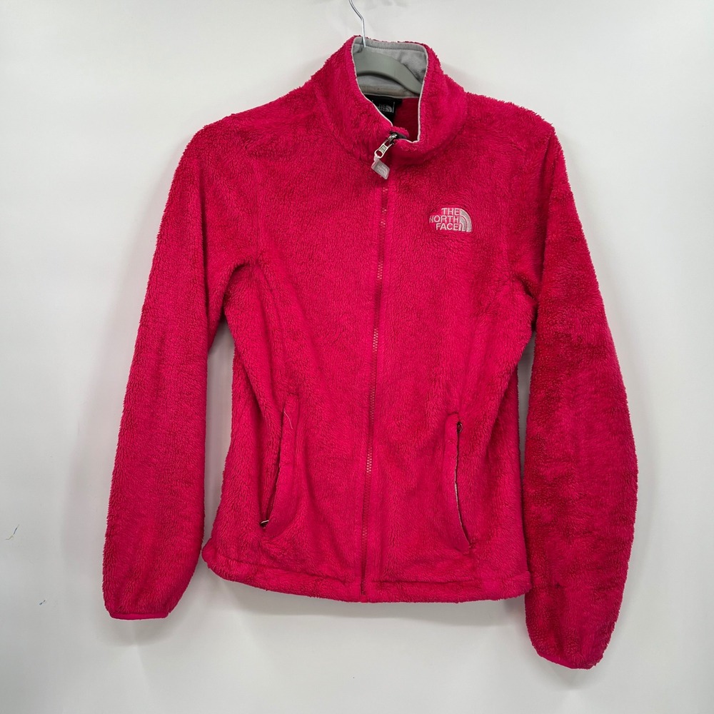 The North Face XS Osito Fleece Jacket Womens Pink Full Zip High Pile Soft Warm